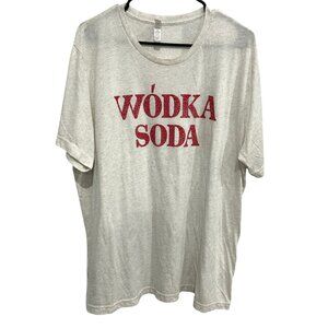 Bella+Canvas Wódka Soda Graphic Tee Unisex Sz 2XL White Red